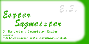 eszter sagmeister business card